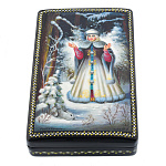 0058059/16*11*4см Художественная роспись Шкатулка "Снегурочка" 