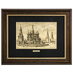 200343 /30*40см Офорт черно-белый"Старая Москва. Покровский Собор"