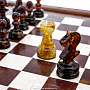 Шахматы из камня с янтарными фигурами "Европейские", фотография 3. Интернет-магазин ЛАВКА ПОДАРКОВ