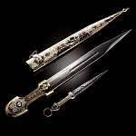 3971/АД Оружие сувенирное КИНЖАЛ украшенный 2 в1-м, в коробке