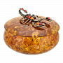 Шкатулка из янтаря "Знак зодиака Скорпион", фотография 3. Интернет-магазин ЛАВКА ПОДАРКОВ
