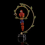 Скульптура с хрустальными стразами "Попугай"