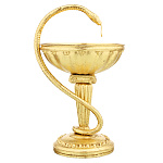 Бронзовая статуэтка с позолотой "Медицинская чаша"