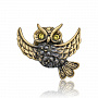 Брошь "Летящая совушка", фотография 2. Интернет-магазин ЛАВКА ПОДАРКОВ