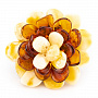 Брошь янтарная "Хризантема", фотография 2. Интернет-магазин ЛАВКА ПОДАРКОВ