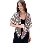 0071096 ПЛАТОК шелк 100% 98*98см ВЕТОЧКИ  в П/У