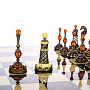 Шахматный ларец с янтарными фигурами 48х48 см, фотография 4. Интернет-магазин ЛАВКА ПОДАРКОВ