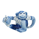  Гжель Скульптура "Обезьяна чи-чи-чи", Авт. Бидак В. и Н