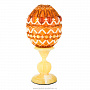 Пасхальное яйцо из янтаря с бисером "Узор 2", фотография 1. Интернет-магазин ЛАВКА ПОДАРКОВ