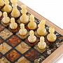 Шахматы с инкрустацией и фигурами из янтаря 34х34 см, фотография 10. Интернет-магазин ЛАВКА ПОДАРКОВ