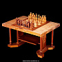 Шахматный стол из дерева "Битва на Ниле" в эксклюзивном наборе, фотография 1. Интернет-магазин ЛАВКА ПОДАРКОВ