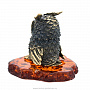 Статуэтка с янтарем "Сова Гермес", фотография 4. Интернет-магазин ЛАВКА ПОДАРКОВ