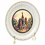 Тарелка сувенирная "Храм Василия Блаженного", фотография 1. Интернет-магазин ЛАВКА ПОДАРКОВ