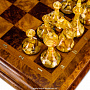 Шахматный ларец из капа с фигурами из янтаря "Эстетика", фотография 3. Интернет-магазин ЛАВКА ПОДАРКОВ