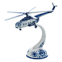 Статуэтка "Вертолет". Гжель, фотография 3. Интернет-магазин ЛАВКА ПОДАРКОВ