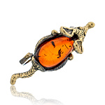 0045271/1330.4 Брошь Мышонок Ушастик (коньячный)