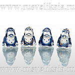 /ЗОЛ Гжель СКУЛЬПТУРА "ОБЕЗЬЯНКА-МИНИ" 3-4см в ассортименте В ЗОЛОТЕ