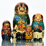 Матрешка "Сказ о Левше" 5 мест (в ассортименте), фотография 1. Интернет-магазин ЛАВКА ПОДАРКОВ