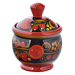 0032192/6*8см Хохлома СОЛОНКА МАЛАЯ  в ассортименте