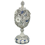 0023778/E08-6A-09 Традиции ФАБЕРЖЕ Сувенир ЯЙЦО-ШКАТУЛКА "Резное с цветами" 