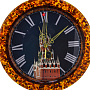 Часы настенные из янтаря "Кремль", фотография 4. Интернет-магазин ЛАВКА ПОДАРКОВ