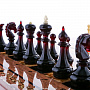Шахматы с инкрустацией и фигурами из янтаря "Арабески-Тина" 56х56 см, фотография 5. Интернет-магазин ЛАВКА ПОДАРКОВ