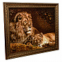 Картина из янтарной крошки "Львы" 60х80 см, фотография 2. Интернет-магазин ЛАВКА ПОДАРКОВ
