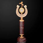 0027457 Златоуст Часы-Подкова Яшма,позолота, в П/У