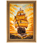 300786-НП Картина Янтарная "ПАРУСНИК" 60*40 см