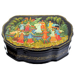  /21,5*17*5см Художественная роспись Шкатулка из серии "Сказки"фигурная  /240