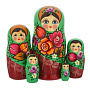 Матрешка "Розочка" 5 мест, фотография 1. Интернет-магазин ЛАВКА ПОДАРКОВ