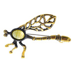 0045361/1965.4 Брошь Стрекоза Ажурная (белый)