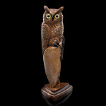 /В265 Изделия из кости Скульптура "Филин" Бивень мамонта, дерево, Янтарь 
