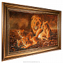 Картина янтарная "Лев. Семья" 69х117 см, фотография 2. Интернет-магазин ЛАВКА ПОДАРКОВ