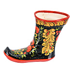 0070764  Хохлома  статуэтка "САПОГ"клубн  керамика 14*5,5*11 см