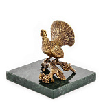 0029749 Микляихское литье Статуэтка  ГЛУХАРЬ НА ВЕТКЕ (Р-8)