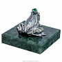 Статуэтка "Лягушка" на каменной подставке. Серебро 925*, фотография 4. Интернет-магазин ЛАВКА ПОДАРКОВ