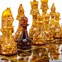 Шахматы в ларце с инкрустацией из янтаря и янтарными фигурами, фотография 7. Интернет-магазин ЛАВКА ПОДАРКОВ