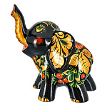 201402 Хохлома Скульптура "СЛОН"  фарфор