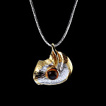 823933/8,13г  Серебро 925* ПОДВЕСКА  вст Янтарь р/п