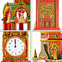 Часы напольные деревянные "Спасская башня" Хохлома, фотография 2. Интернет-магазин ЛАВКА ПОДАРКОВ