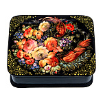 203007/9,5*7,5*3,5см  Шкатулка  ПРИНТ "ПТИЦЫ-ЦВЕТЫ" 