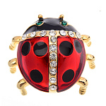  Традиции ФАБЕРЖЕ Брошь "БОЖЬЯ КОРОВКА" 2,4*2,5см 8059