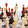Шахматы деревянные с янтарными фигурами 48х48 см, фотография 11. Интернет-магазин ЛАВКА ПОДАРКОВ