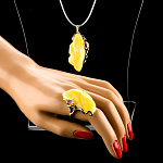 0025385 Серебро 925 КОМПЛЕКТ кольцо9,05; подвеска 5,96