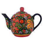 0076502 ХОХЛОМА чайник "КЛУБНИКА"  (ФОРМА 5) 0,5л