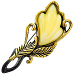 0045081/2197.4 Брошь Винтажный листик 10 (белый)