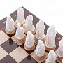 Эксклюзивные деревянные шахматы с фигурами из кости "Бородино" 45х45 см, фотография 9. Интернет-магазин ЛАВКА ПОДАРКОВ