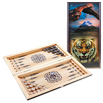 0062422 Настольные игры 2в1 НАРДЫ/ШАШКИ "ТИГР/ОРЕЛ" 40*20