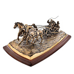 0044181 Бронза Миниатюра "Русская тройка" литье